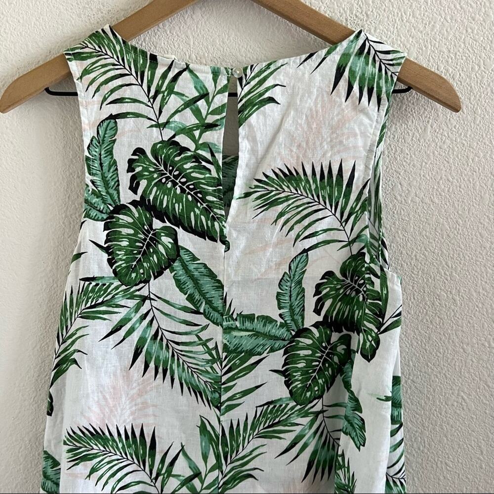 C&C California 100% Linen Tropical Dress Tank Shirt Dress Small - Picture 11 of 12